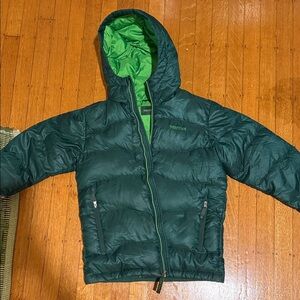 Marmot 650 Fill Forest Green Puffer Jacket with Hood